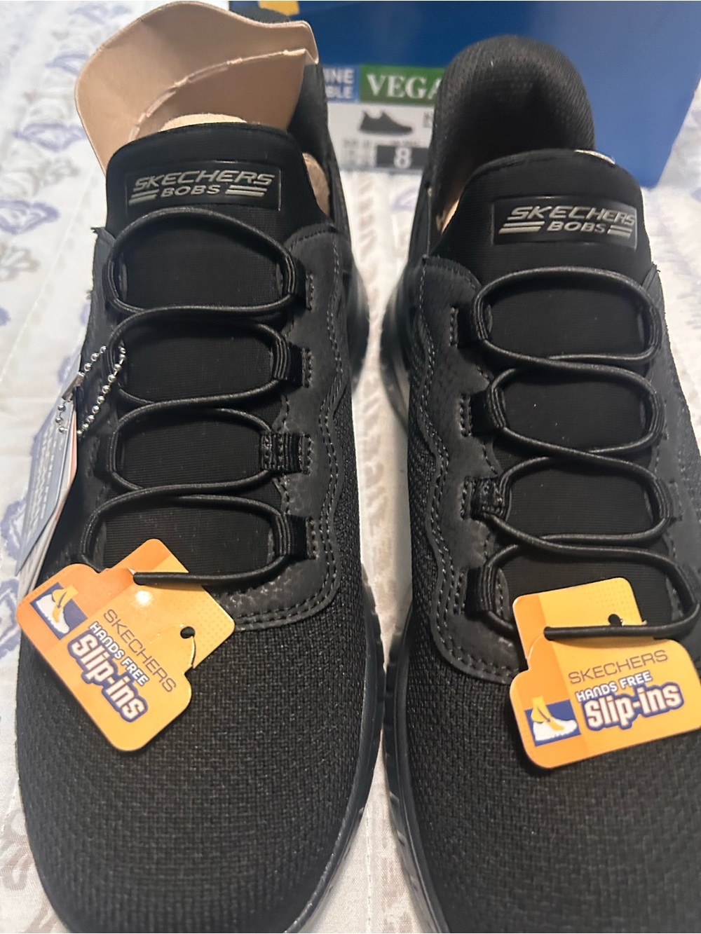 Skechers BOBS Men's Black Slip-On Athletic Sneakers